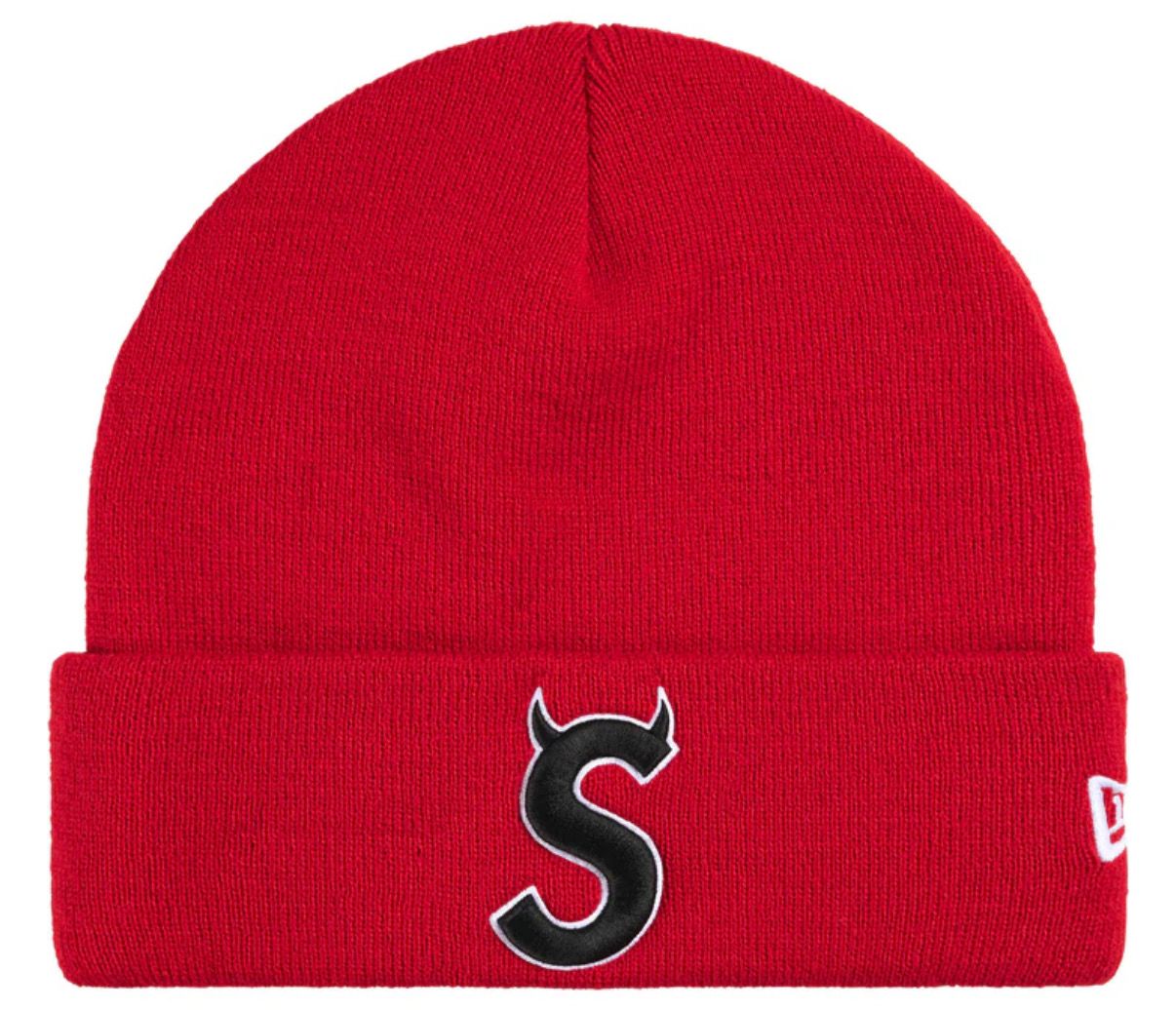 SUPREME DEVIL S LOGO BEANIE RED