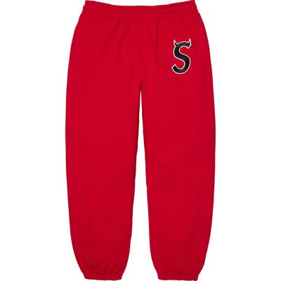SUPREME DEVIL S LOGO SWEATPANTS RED