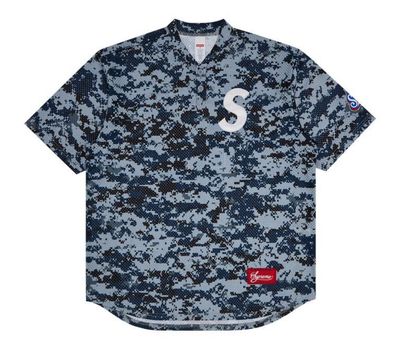 SUPREME S LOGO DIGI CAMO HENLEY JERSEY