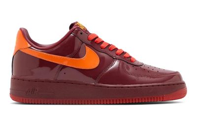 NIKE AF1 LOW PATENT DARK RED/ORANGE
