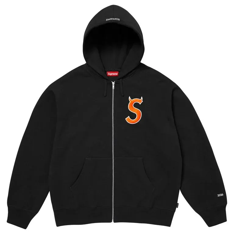 SUPREME DEVIL S LOGO ZIP BLACK/ORANGE