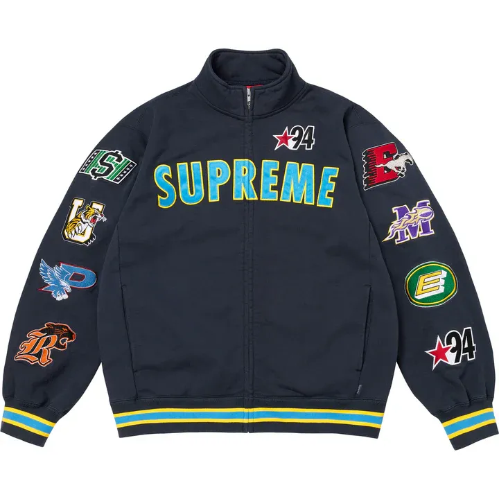 SUPREME MASCOT ZIP UP SWEATSHIRT NAVY