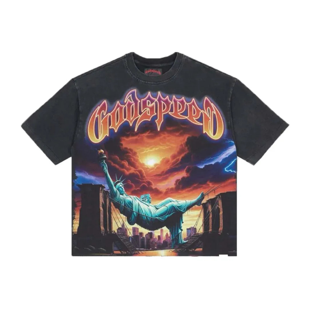 GODSPEED BURNT BRIDGES BLACK WASH TEE