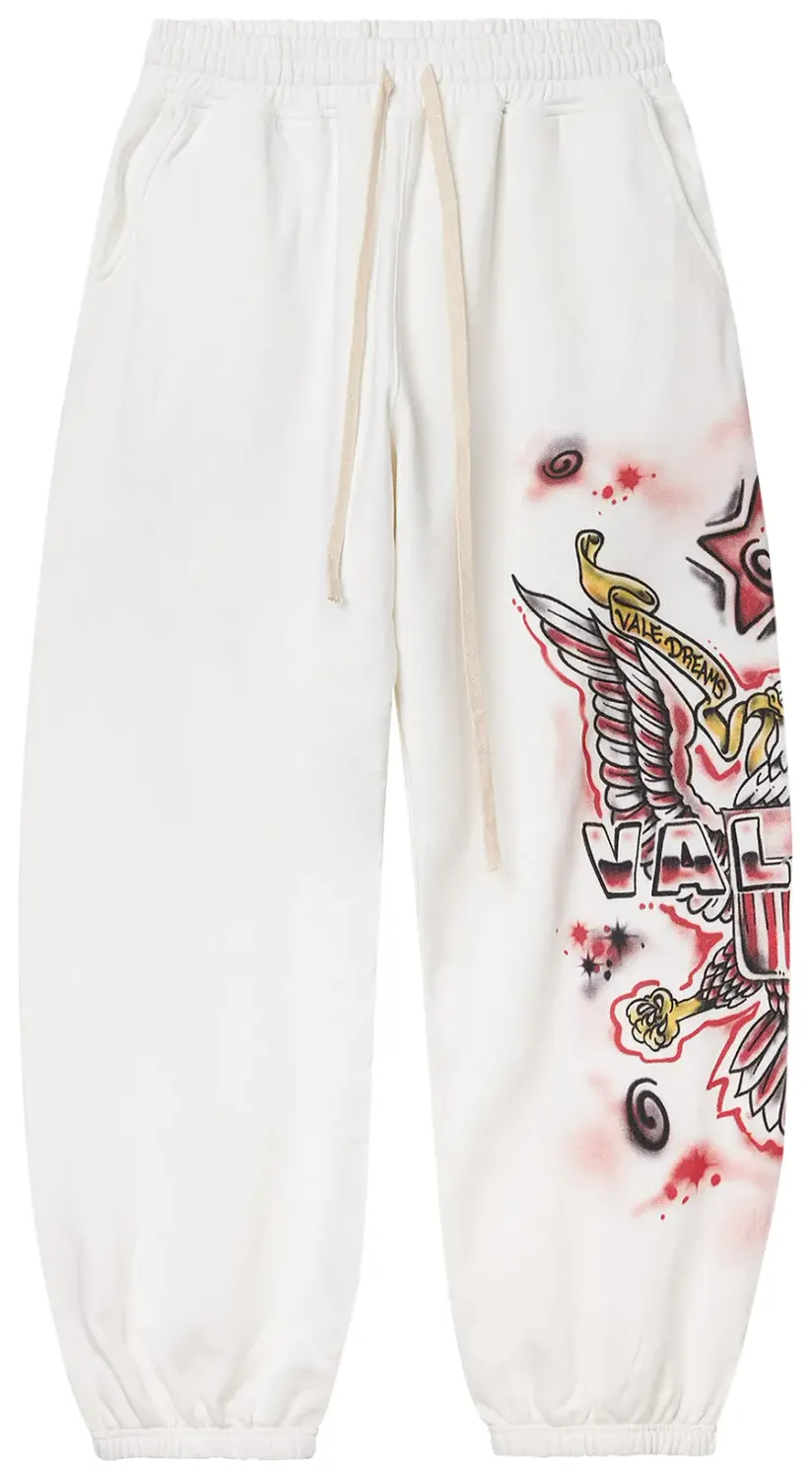 VALE FLAG SWEATPANTS WHITE