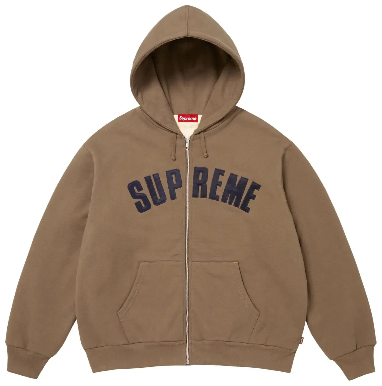 SUPREME BROWN THERMAL ZIP UP