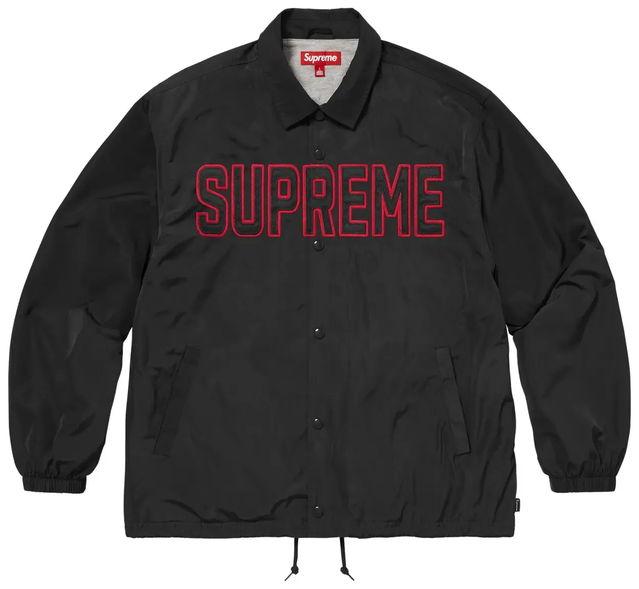 SUPREME SPELLOUT COACHES JACKET BLACK