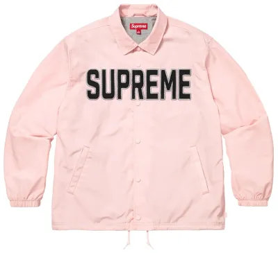 SUPREME SPELLOUT COACHES JACKET PINK