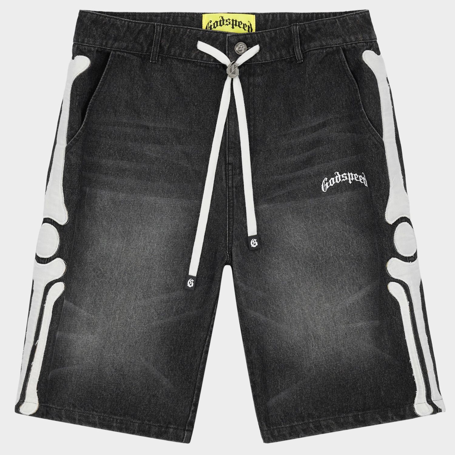 GODSPEED FEMUR BONE BLACK SHORTS