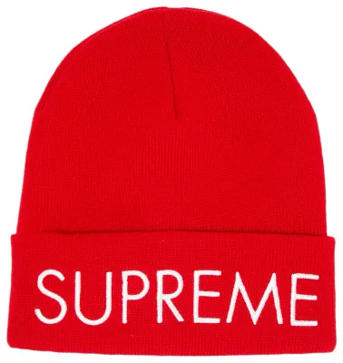 SUPREME CAPITAL BEANIE RED
