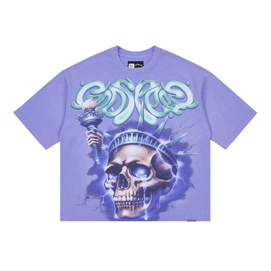 GODSPEED PURPLE WASH LIBERTY TEARS TEE