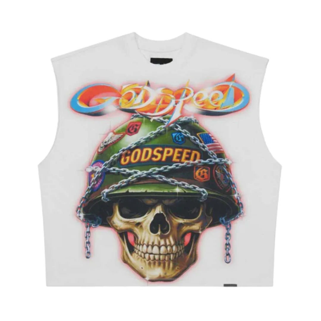 GODSPEED BADGES OF HONOR CUTOFF WHITE