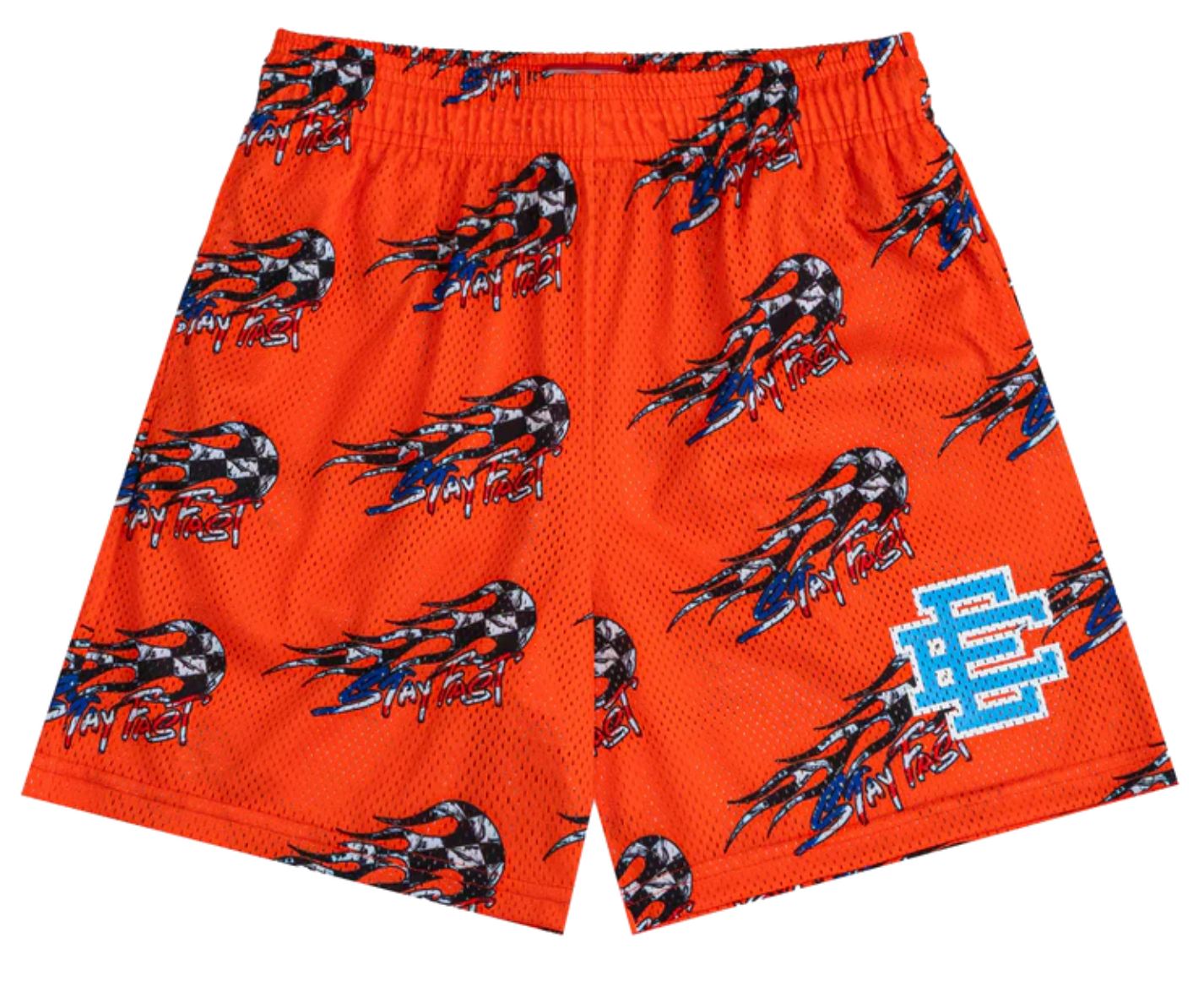 ERIC EMANUEL X MATTY BOY ORANGE STAY FAST SHORTS