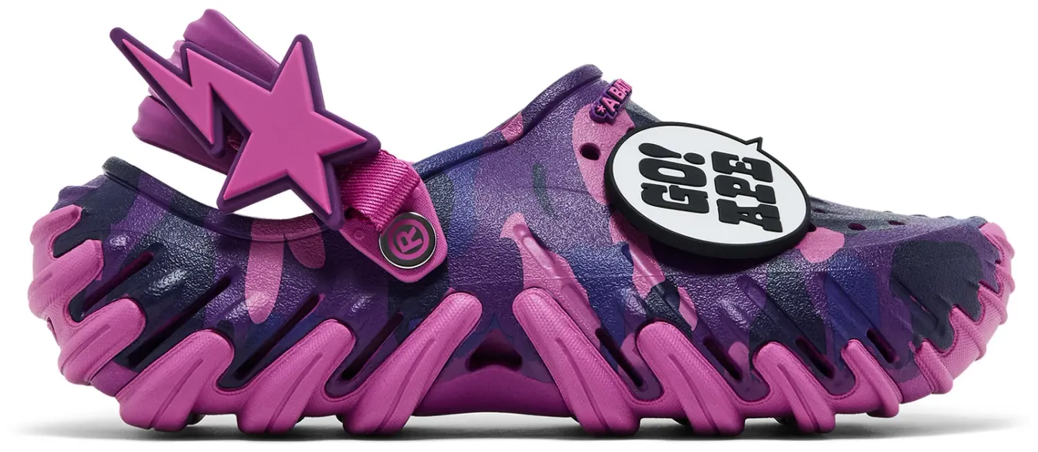 BAPE X CROCS ECHO RO GRAPEBERRY CLOG