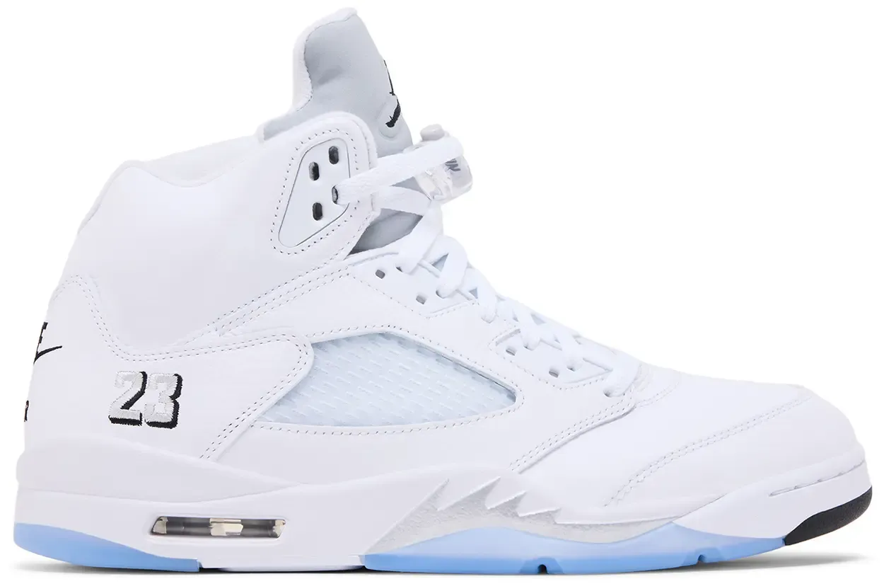 AJ 5 WHITE METALLIC 2026