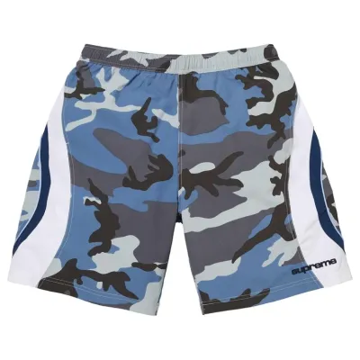 SUPREME WATER PANEL SHORTS BLUE CAMO