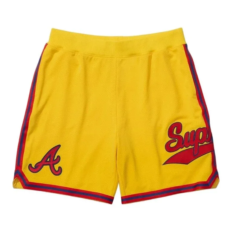 SUPREME M&amp;N YELLOW ATL SHORTS