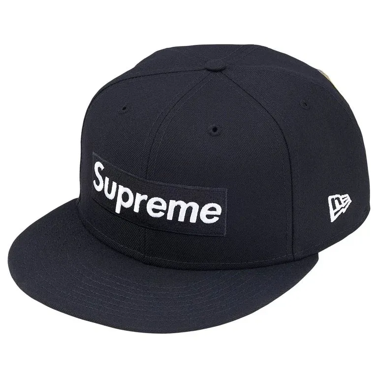 SUPREME RINGS BOX LOGO NAVY FITTED