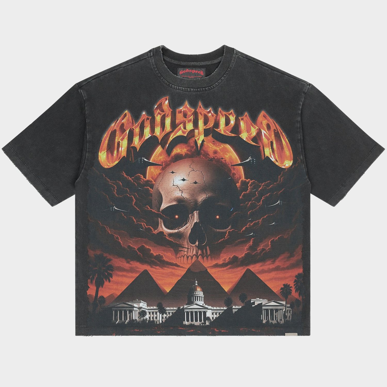 GODSPEED ECHOES OF EMPIRE GREY TEE