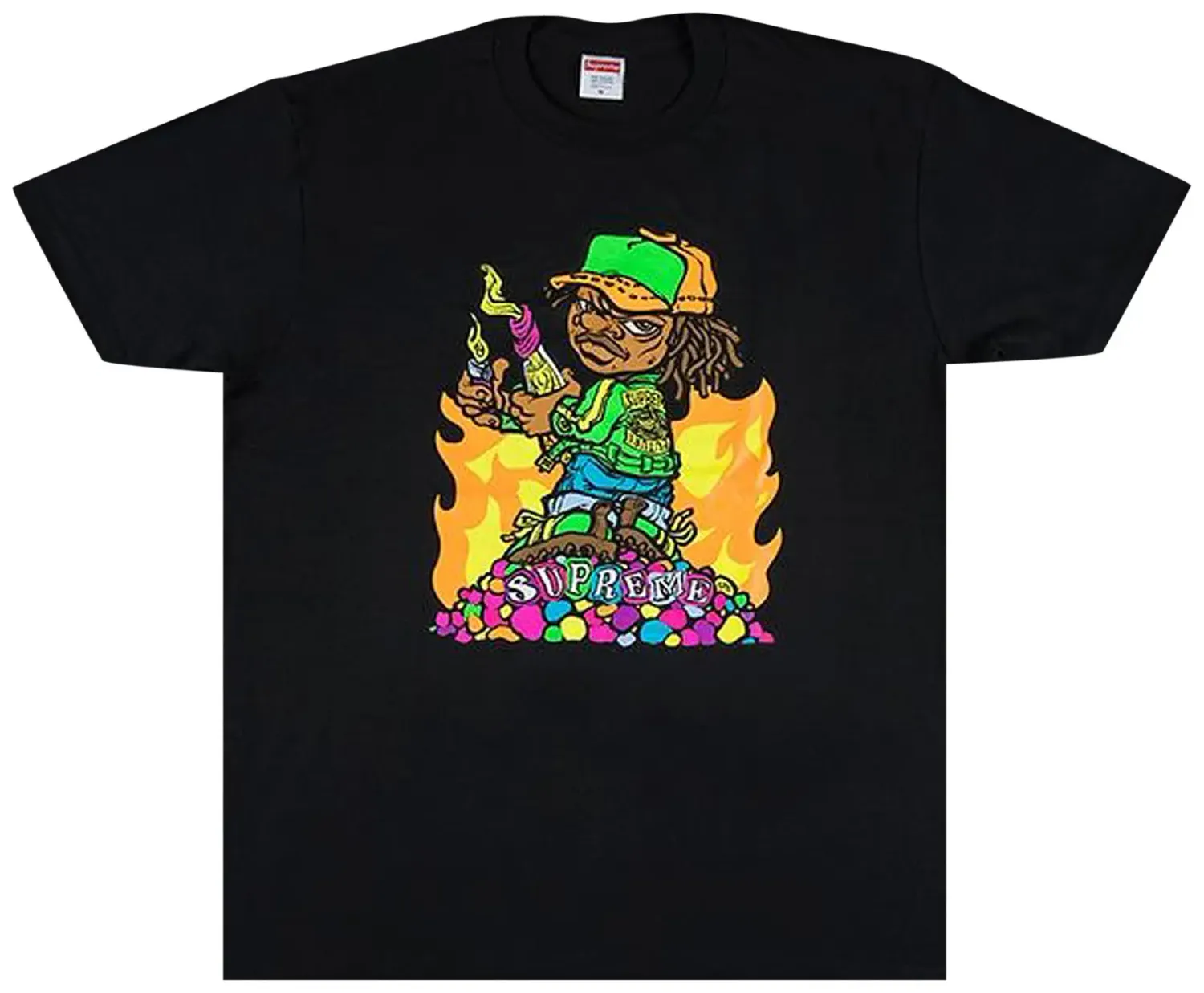 SUPREME MOLOTOV KID  BLACK TEE