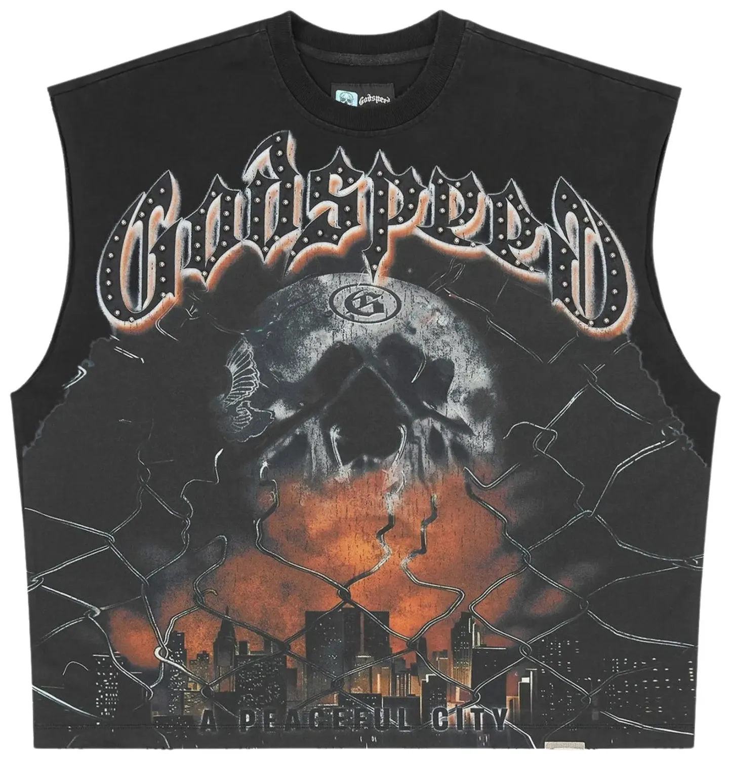 GODSPEED FENCES SLEEVELESS T-SHIRT BLACK