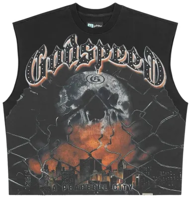 GODSPEED FENCES SLEEVELESS T-SHIRT BLACK