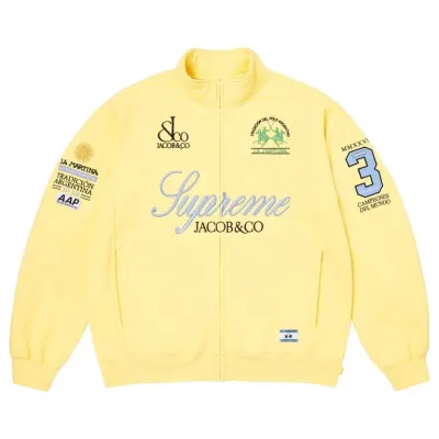 SUPREMExLA MARTINAxJACOB &amp; CO ZIP UP SWEATSHIRT YELLOW