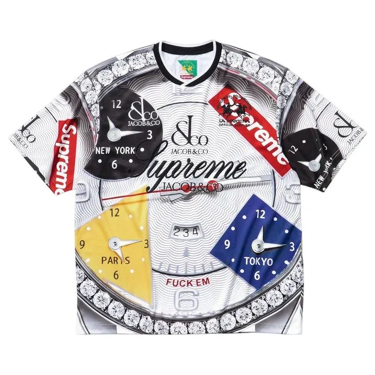 SUPREMExLA MARTINAxJACOB &amp; CO SOCCER JERSEY WHITE