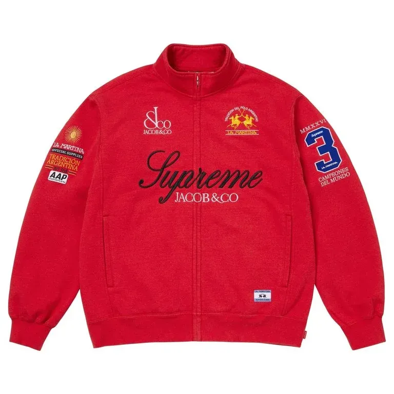 SUPREMExLA MARTINAxJACOB &amp; CO SWEATSHIRT RED