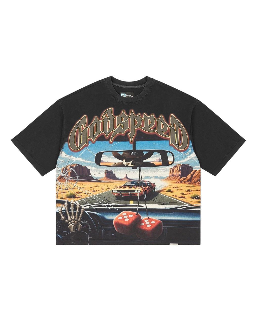 GODSPEED ON THE RUN TEE 2 BLACK