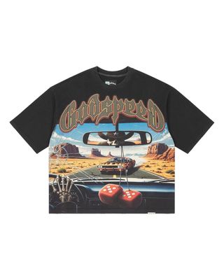 GODSPEED ON THE RUN TEE 2 BLACK