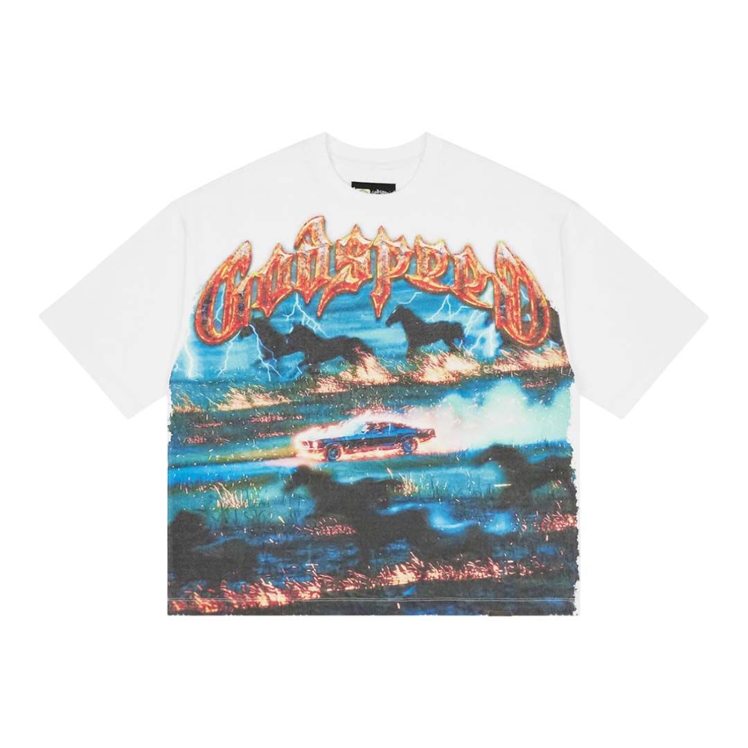GODSPEED HORSEPOWER TEE WHITE