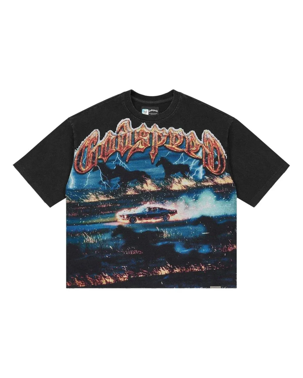 GODSPEED HORSEPOWER TEE BLACK