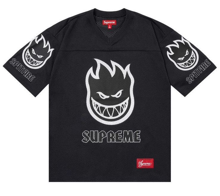 SUPREME SPITFIRE FOOTBALL JERSEY BLACK