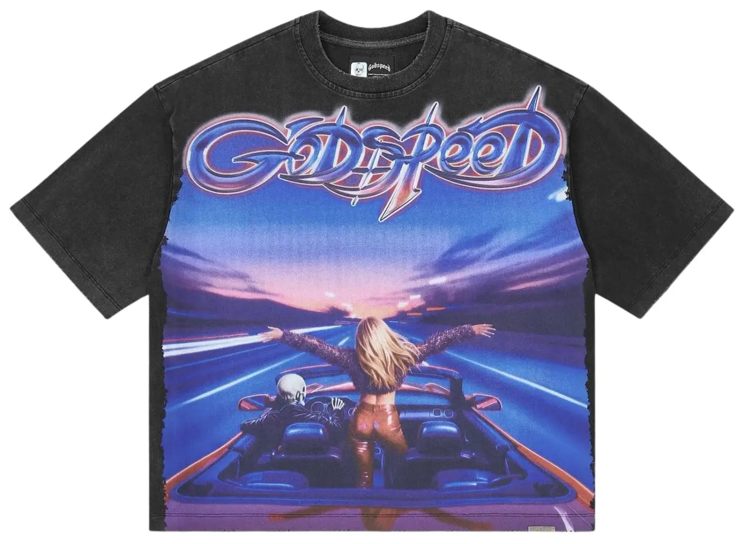 GODSPEED FUN TEE BLACK WASH