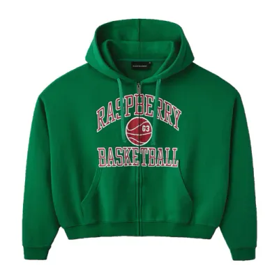 RASPBERRY FIVEWAYS GREEN ZIP UP