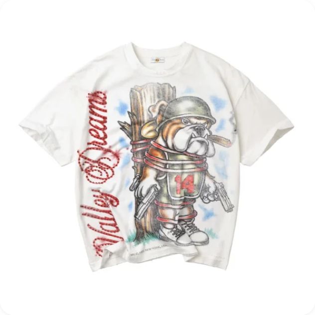 VALE BLING DOG OF WAR WHITE TEE