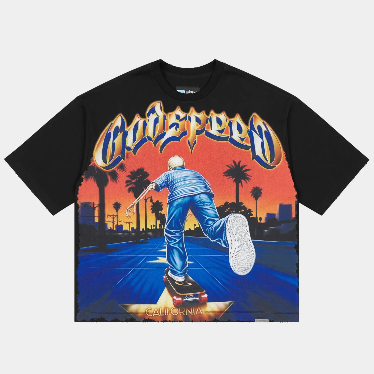GODSPEED KICK PUSH TEE BLACK