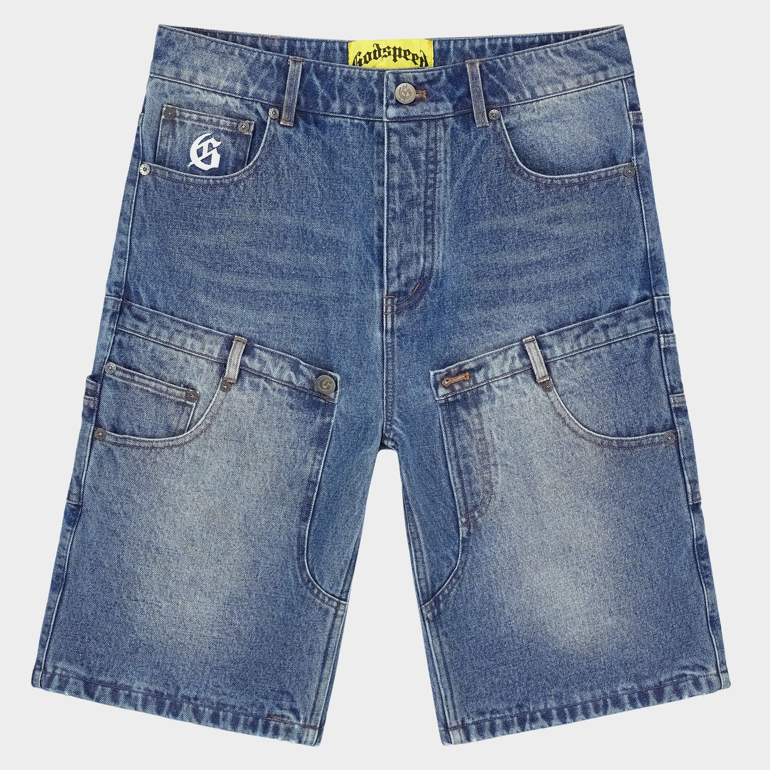 GODSPEED TWIN PANEL DENIM SHORTS