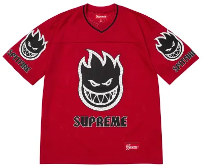 SUPREME SPITFIRE FOOTBALL JERSEY RED