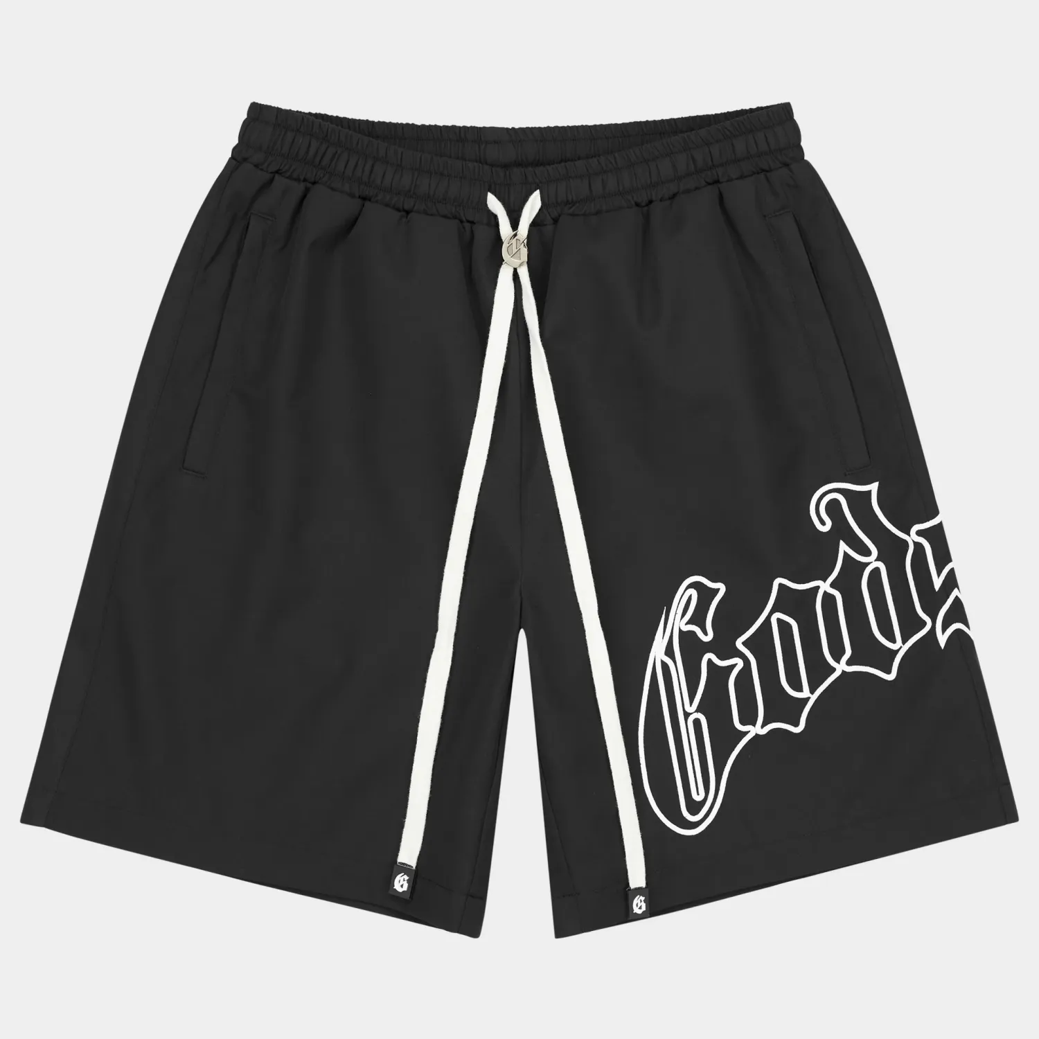 GODSPEED BLACK/WHITE NYLON SHORTS