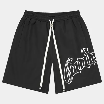 GODSPEED BLACK/WHITE NYLON SHORTS