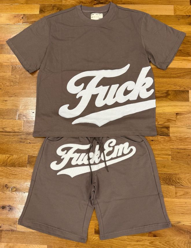 FUCK EM BROWN/WHITE  SET