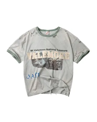 VALE CAMO RINGER TEE GREEN