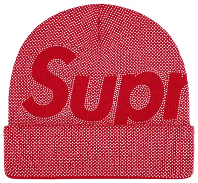SUPREME KNOCKOUT BIG LOGO BEANIE RED