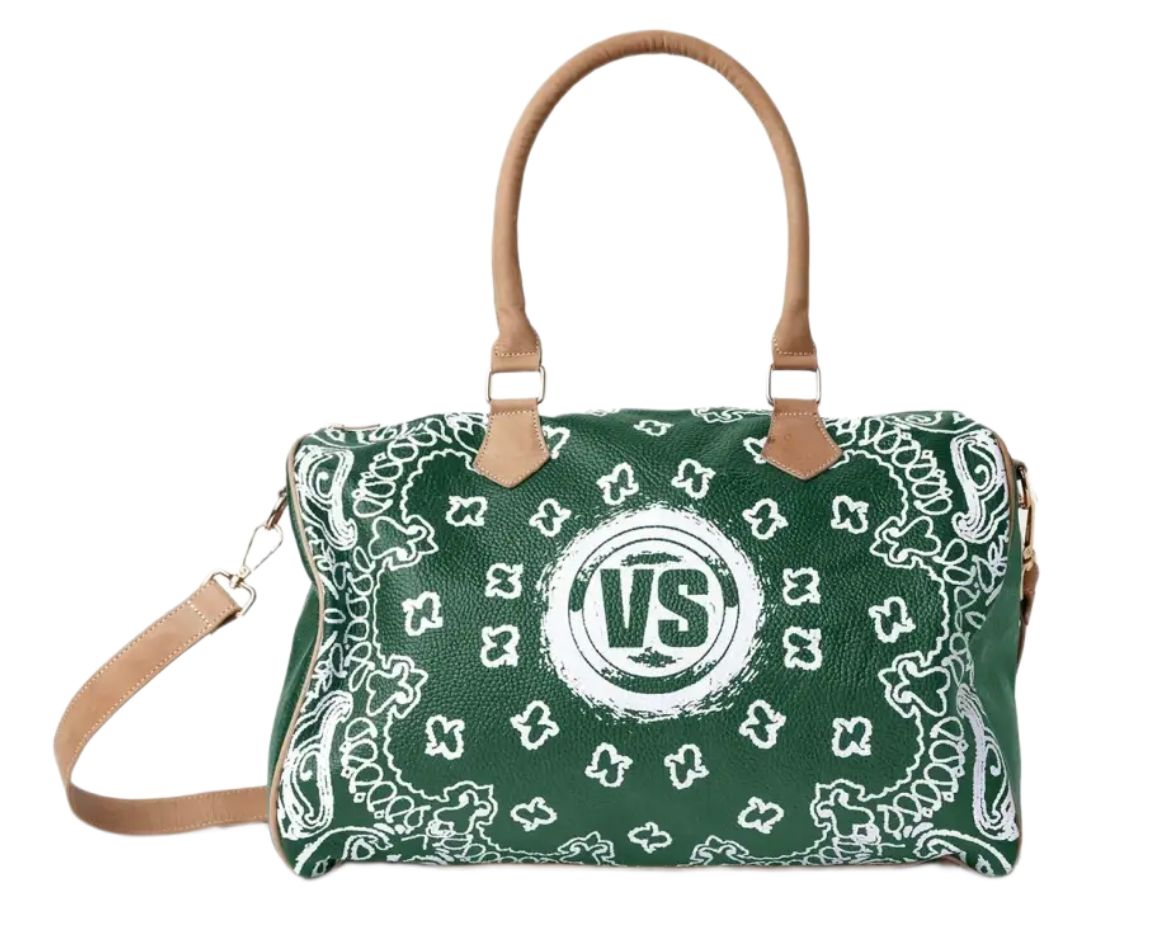 VALE VS PINE GREEN LEATHER DUFFLE