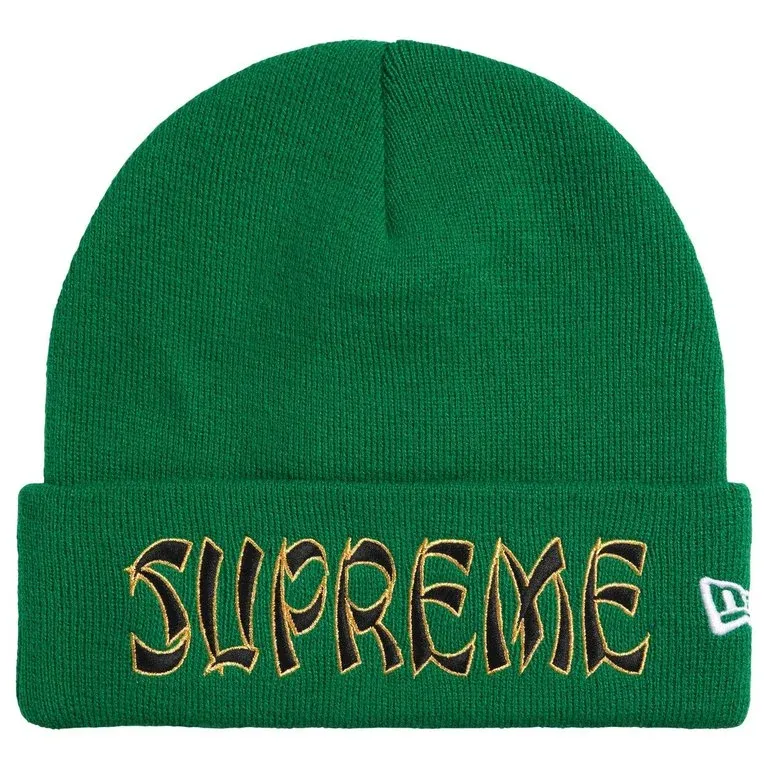 SUPREME NEW ERA ACTION BEANIE GREEN