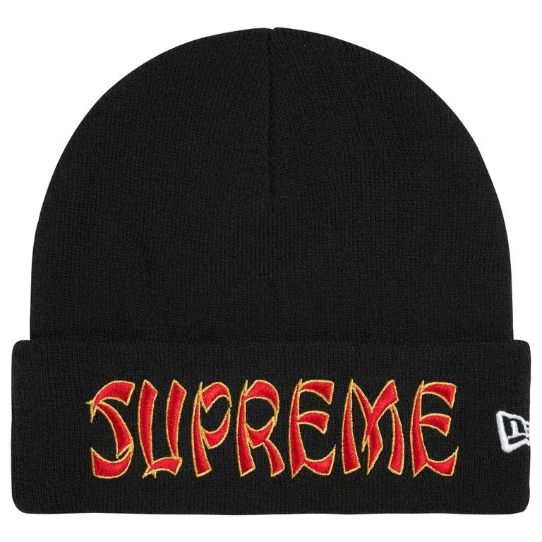 SUPREME NEW ERA ACTION BEANIE BLACK