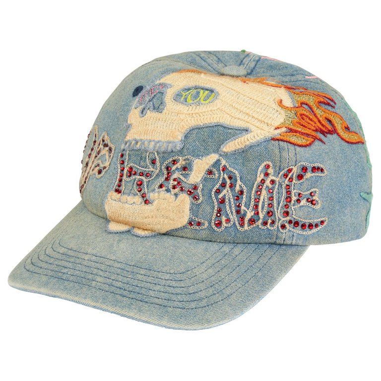 SUPREME WFST 6 PANEL LIGHT DENIM BLUE