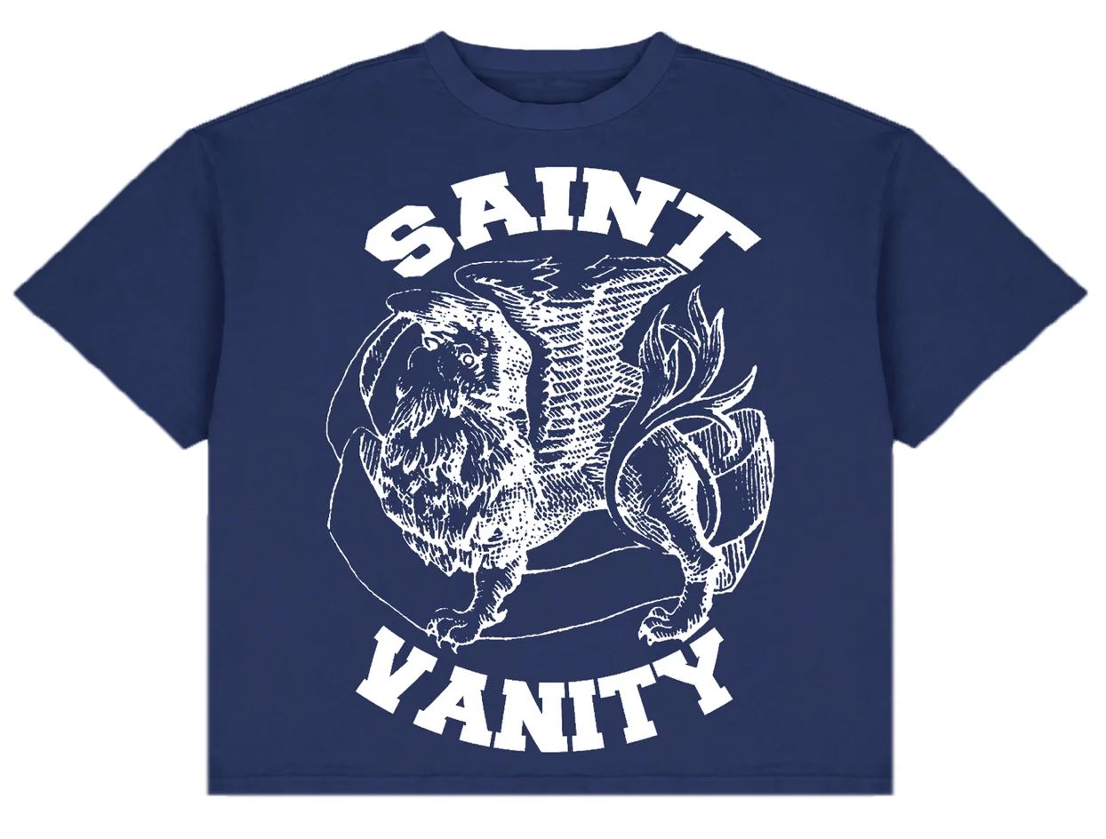 SAINT VANITY NAVY GRIFFIN TEE