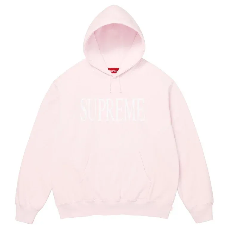 SUPREME CAPITAL HOODED SWEATSHIRT PINK